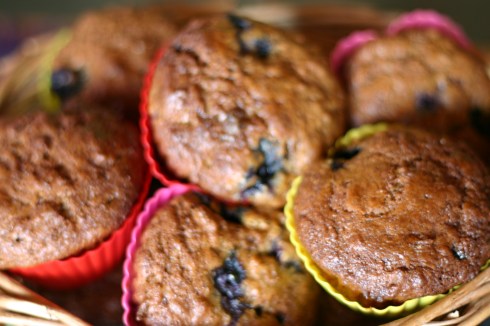 Blueberry bran muffins
