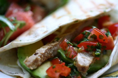Mexican pork wraps