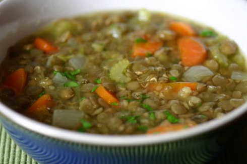 green lentil soup
