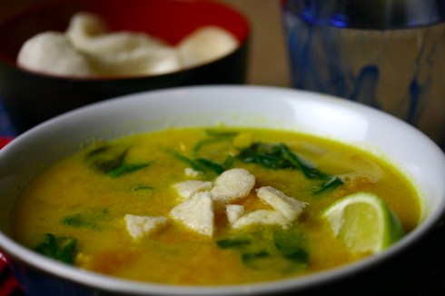 Indonesian squash and spinach soup2