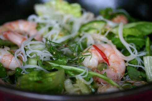 Prawn vermicelli salad