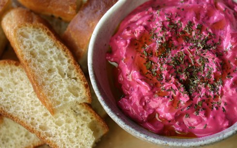 yogurt with beets