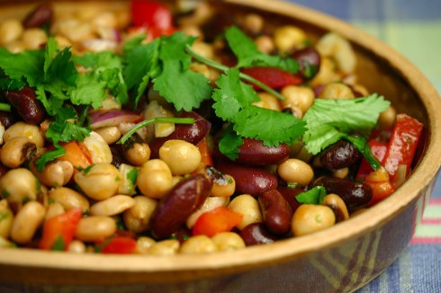 Bean salad with smoked paprika dressing
