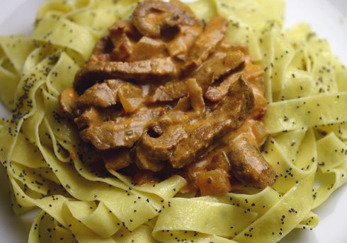 Beef stroganoff