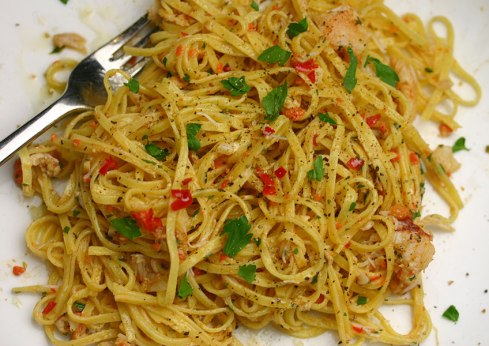 Crab linguine