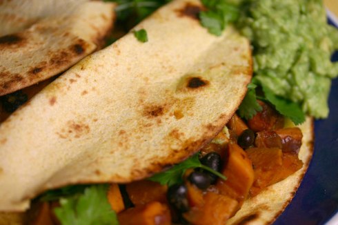 Sweet potato and black bean tacos
