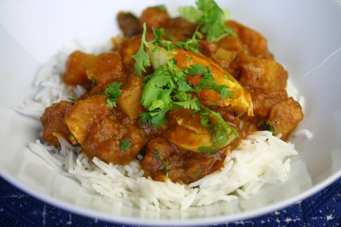 Potato egg curry