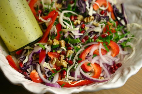 winter slaw with poppy seed dressing